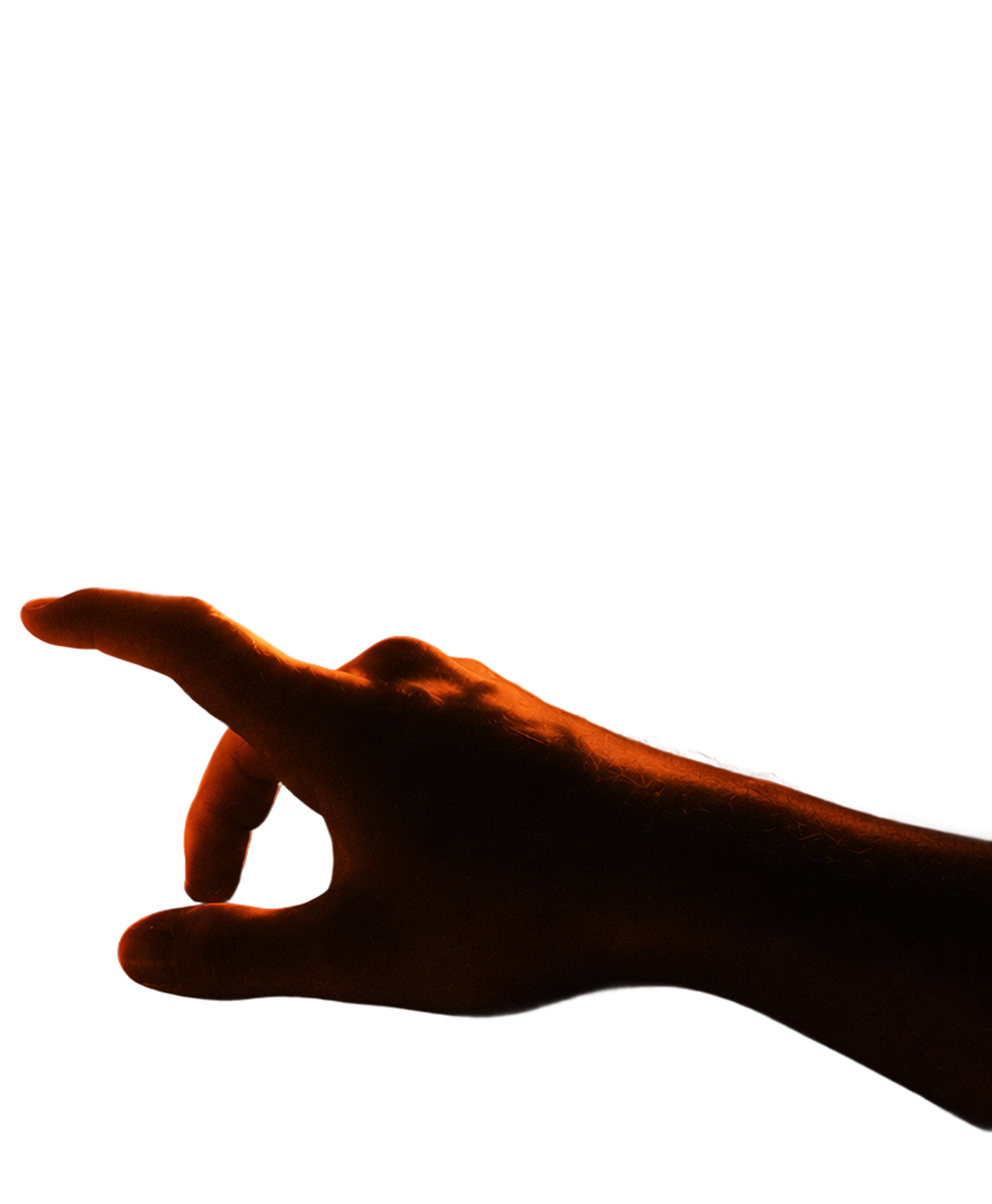 Right hand reaching - visual design element